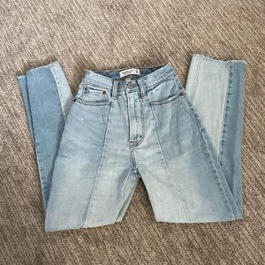 Abercrombie & Fitch Curve Love Multicolored Ankle Straight Jean